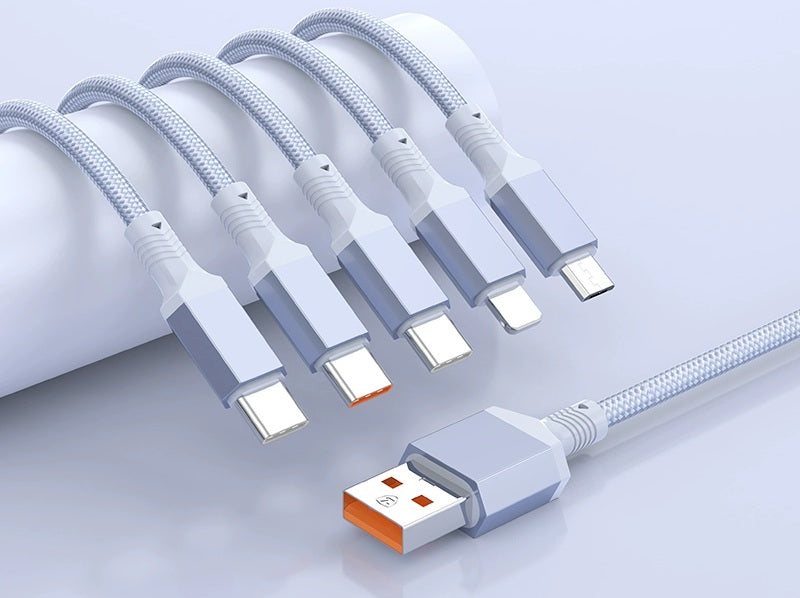 100W Fast-Charge 5-in-1 Data Cable- Power Up