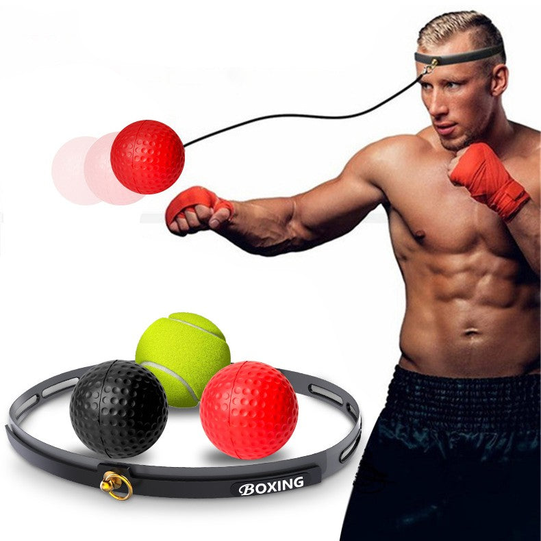 Boxing Reflex Ball Set, with 3 Difficulty Level Boxing Balls & Headband, for Reaction, Agility, Punching Speed, Fight Skill and Hand-Eye Coordination