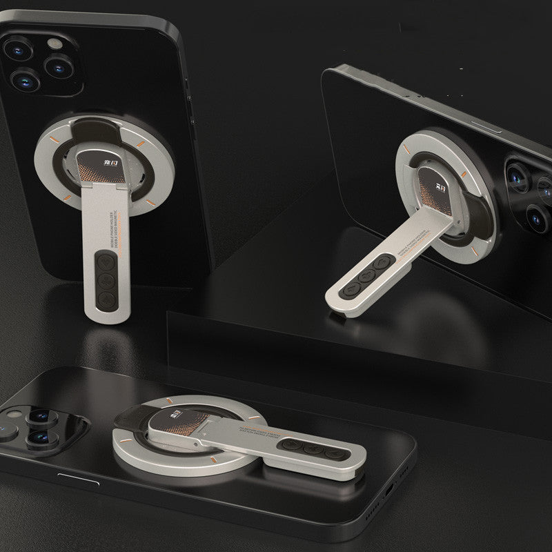 Multi-Functional Magnetic Metal Rotating Phone Stand & Ring Holder