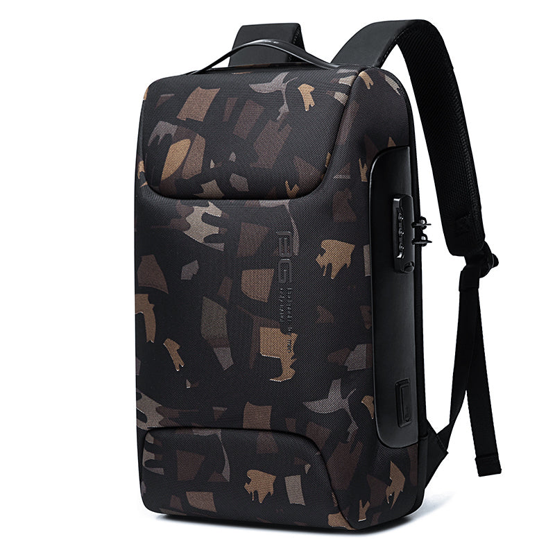 Large Capacity Waterproof Backpack, with 15.6'' Laptop Storage, Anti-theft Lock, USB Charging Port and Breathable Fabric, for Work, Travel and More