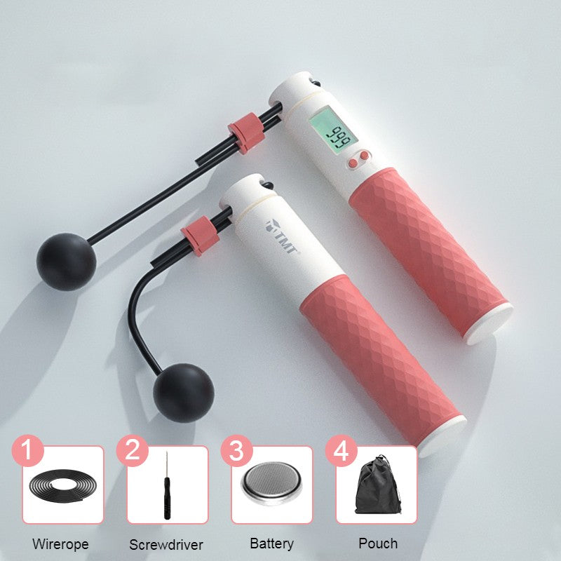 2-in-1 Weighted Smart Digital Jump Rope with Dual-rope Configuration, for Easy Full-body Workout