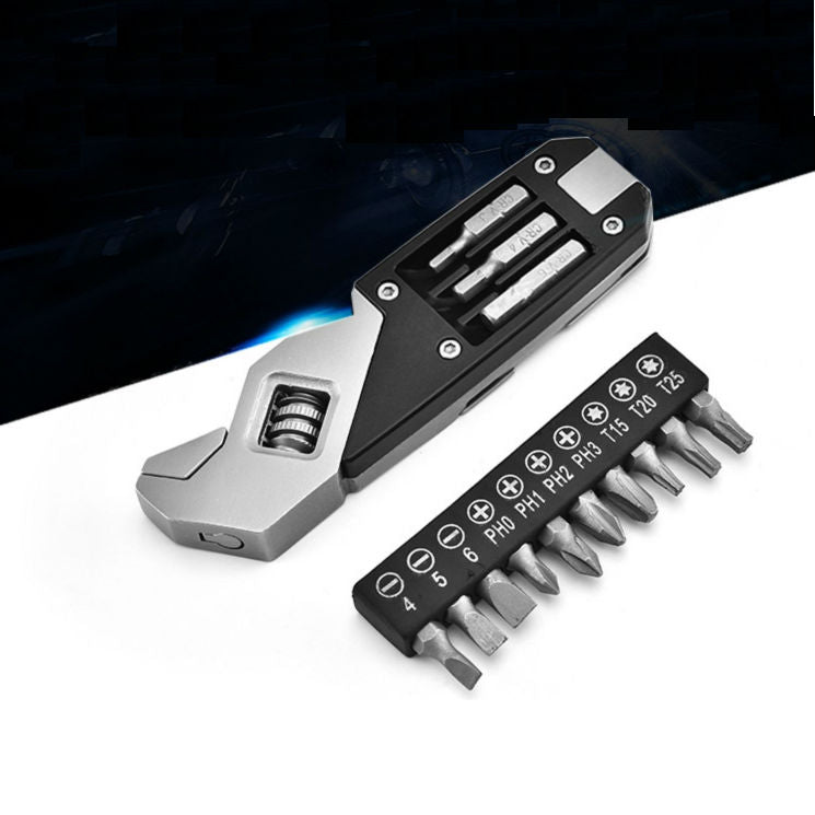 Multi-Function Portable Stainless Steel Adjustable and Foldable Allen Wrench With Screwdriver, for Everyday Use