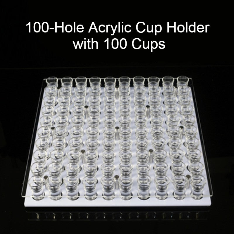 The Coolest Cup Holder with 100 Holes & Acrylic/Stainless Steel Material, for Birthday, Wedding, Holiday Party and More