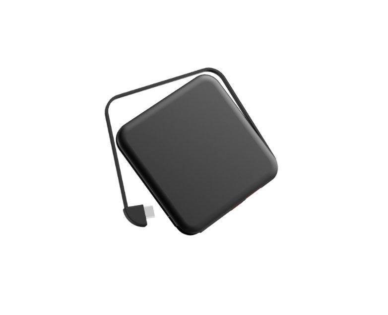 Tinier & Thinner Solar Power Bank with 3-in-1 Concealable Cable