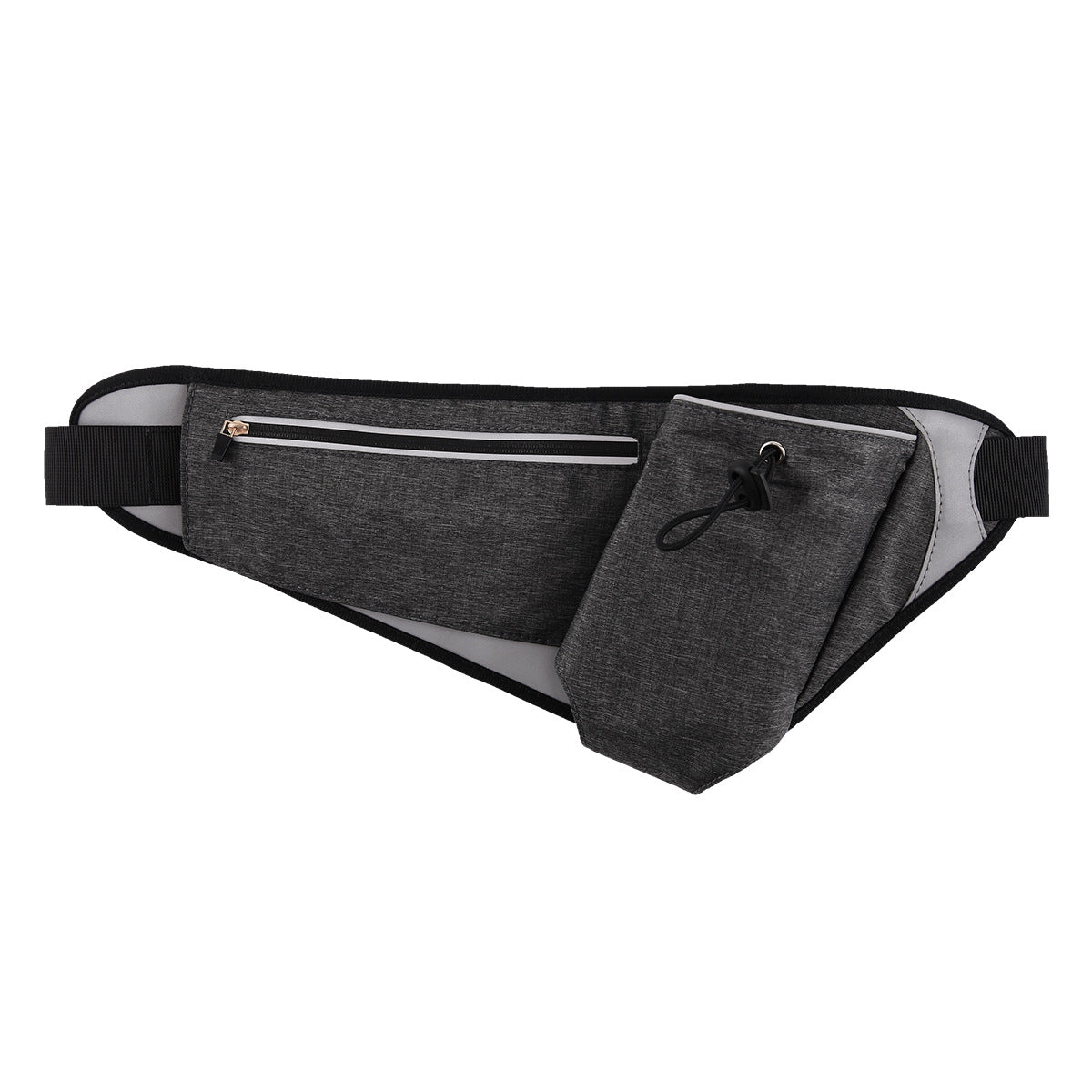 Waterproof Sports Waist Bag with Adjustable Bottle Holder & Night Reflective Strip, for Running, Camping, Jogging, Hiking, Trip and More