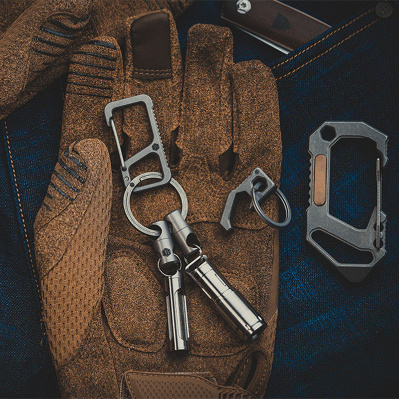 Titanium Alloy Universal Rotating Keychain (2 Pack)