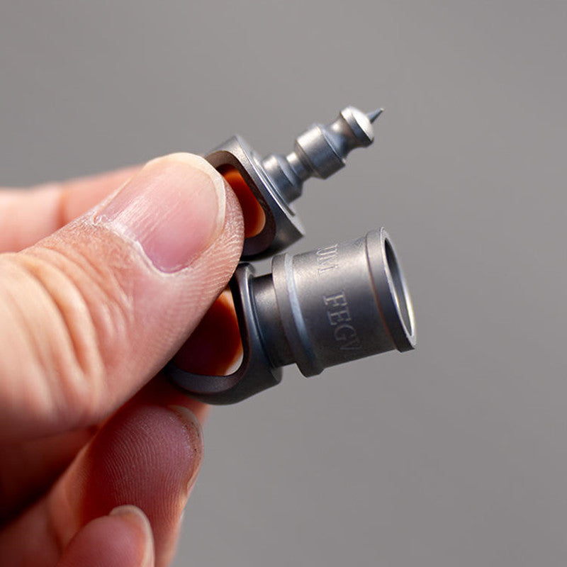 Titanium Alloy Quick-Release Push-Pull Keychain