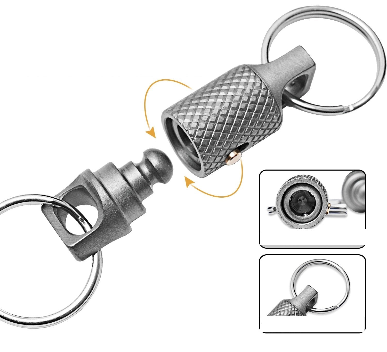 Titanium EDC Keychain - Swivel Lock Mini Ring