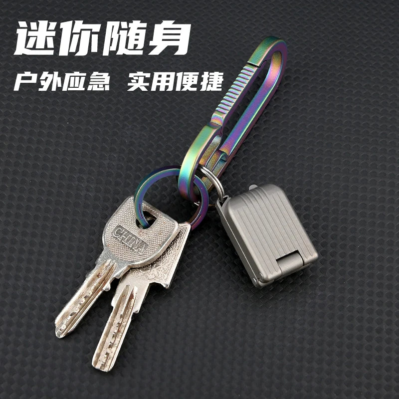 Titanium Mini Folding Keychain: Outdoor, Self-Defense, Portable Express Opener