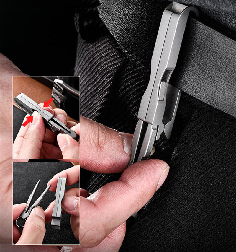 Titanium Alloy EDC Car Keychain