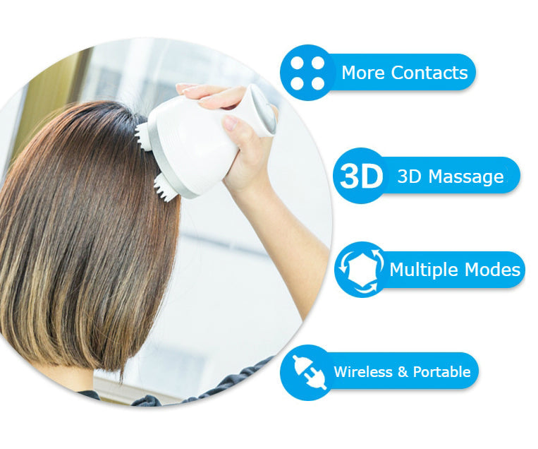 Rechargeable & Waterproof Multifunctional 3D Home Cat Claw Scalp Massager, For White-collars, Students, Housewives & Seniors
