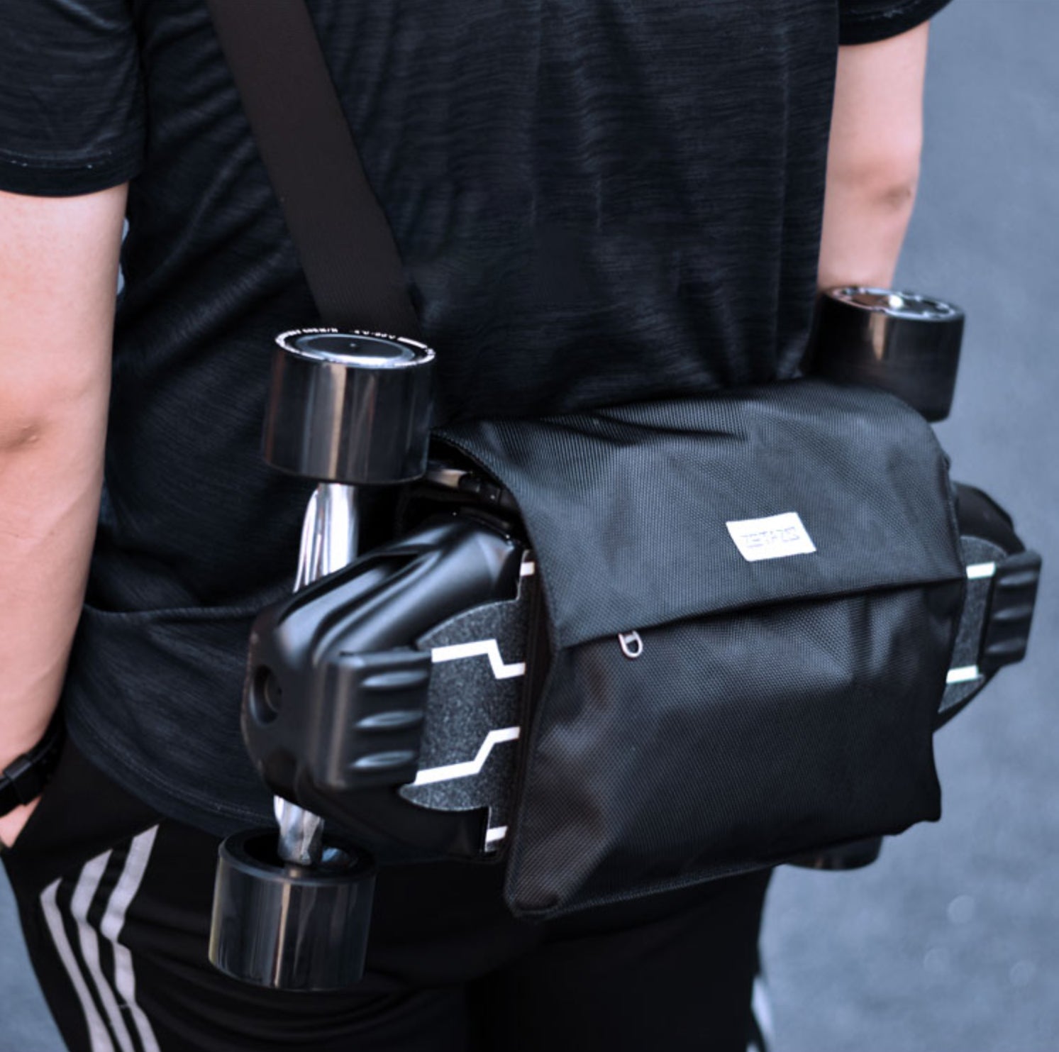 2-in-1 Backpack for Carrying The Complete Longboard, Skateboard or Surf Skate, with Large Capacity, Adjustable Strap, Stress Relief Ergonomic Design