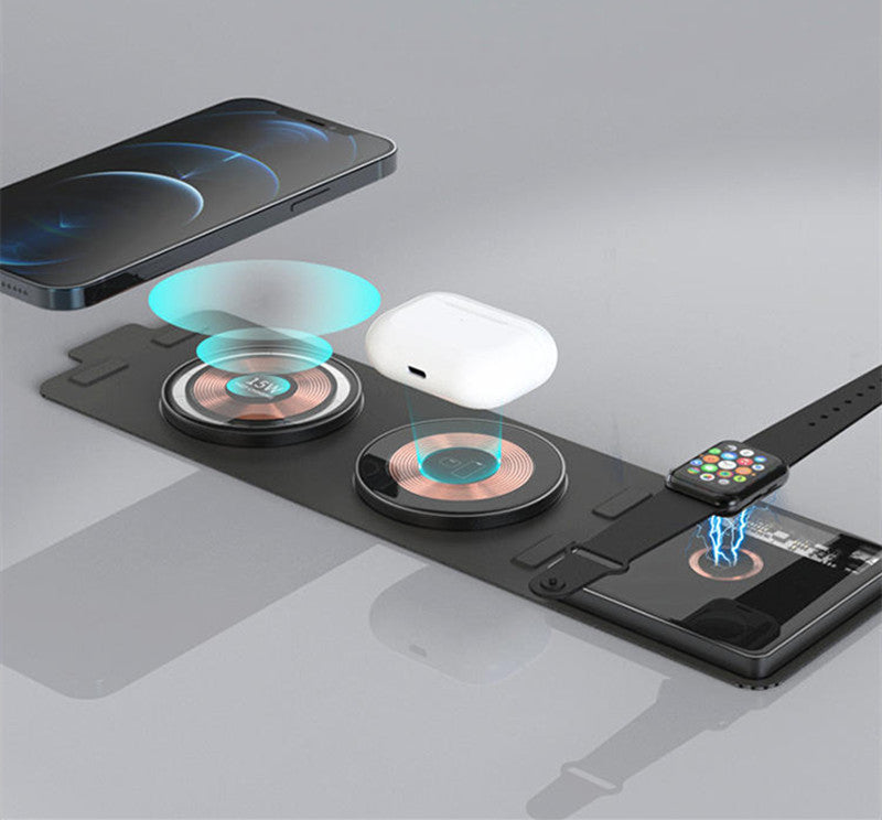 3-In-1 Folding Portable Magnetic Wireless Charger