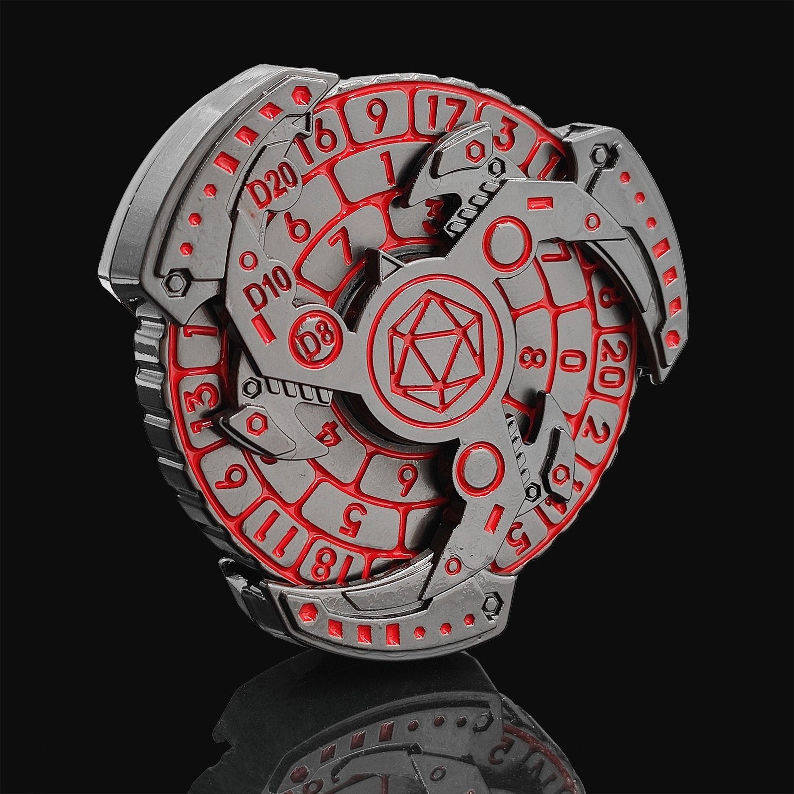 7-in-1 Fidget Spinner Polyhedral Metal Dice