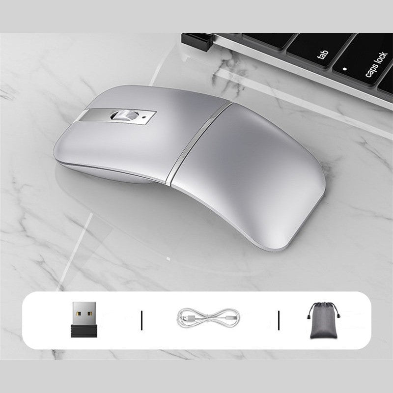 Portable Ergonomic Wireless Mouse with 2 Connection Modes, 3 DPI & Silent Click, for Home & Office