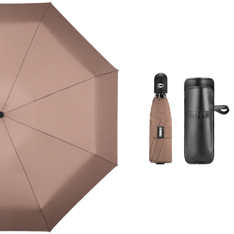 Super Portable Auto Open/Close Windproof Umbrella with 12 Ribs, 5-Fold & Ergonomic Handle