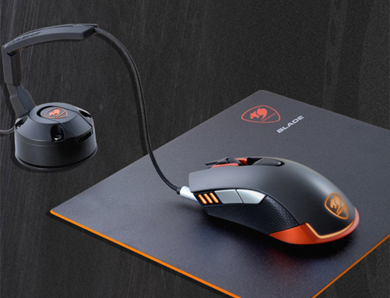 Mouse Bungee with Vacuum Suction Pad, Flexible Mount and Cord Groove, for Smoother Cursor Movements