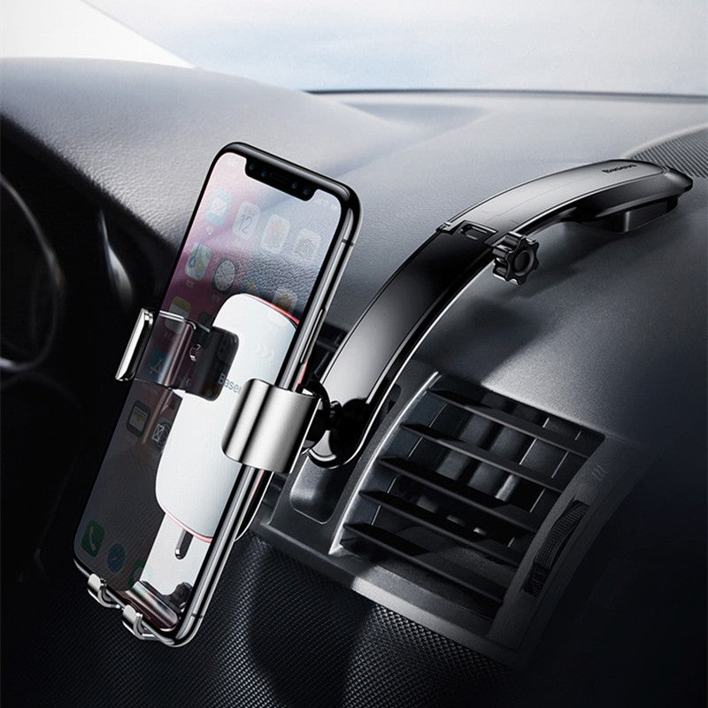 Versatile Dashboard Car Gravity Phone Mount, with Spring-loaded Arms & Adjustable Design, for All Vehicles