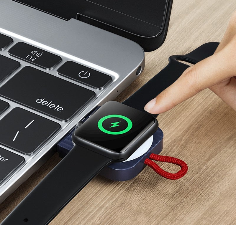 Portable iWatch Wireless Charger, with 2.5W High Power, 2.5h Fast Charging, Automatic Magnetic Attraction, Multiple Protection and Working Status Indicator