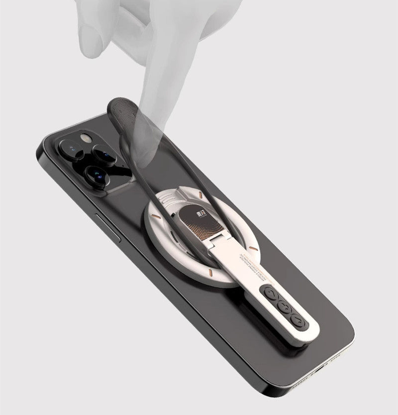 Multi-Functional Magnetic Metal Rotating Phone Stand & Ring Holder