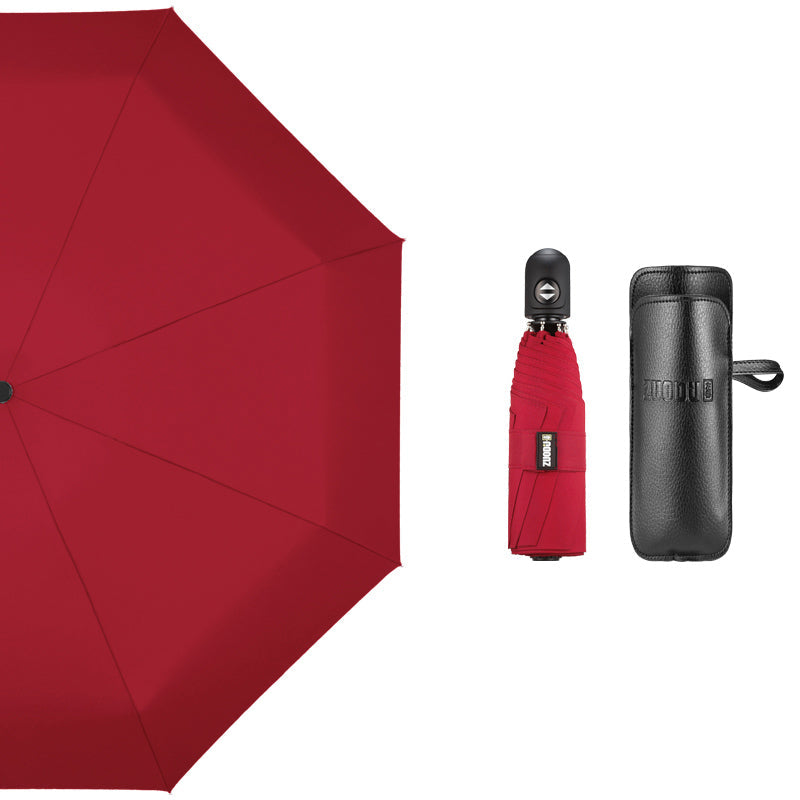 Super Portable Auto Open/Close Windproof Umbrella with 12 Ribs, 5-Fold & Ergonomic Handle