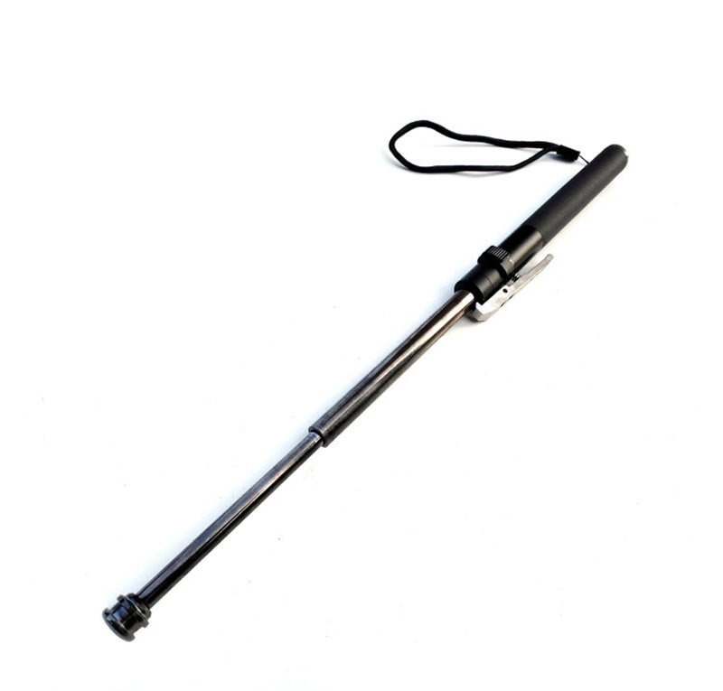 Portable Retractable Three-piece Self-defense Stick, with One-touch Operation, Automatic Spring, Window Breaker and Silicone Grip