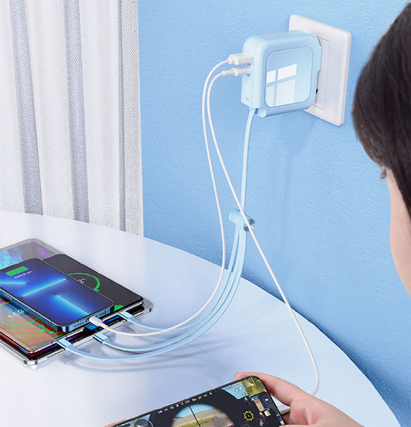 Multifunctional Telescopic All-In-One Travel Charger (US Standard)