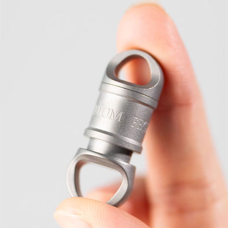 Titanium Alloy Quick-Release Push-Pull Keychain