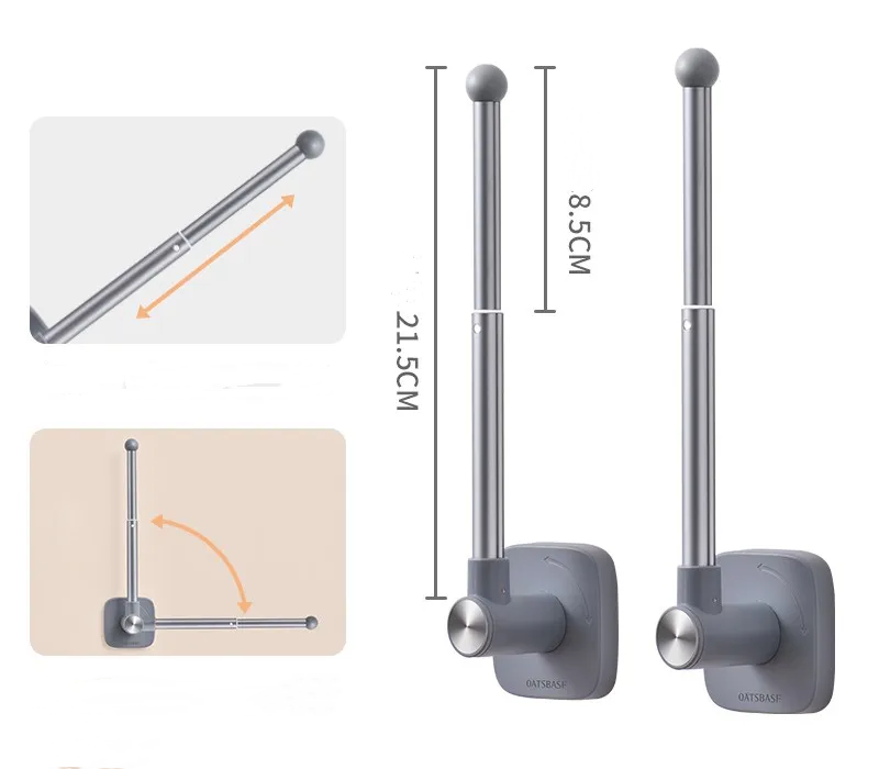 No-Drill Curtain Storage Hanging Hooks