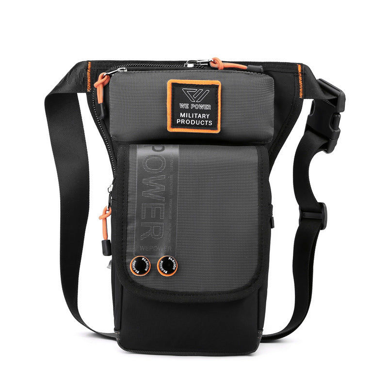 Personalized Men's Motorcycle Style Waterproof Nylon Leg Chest Bag