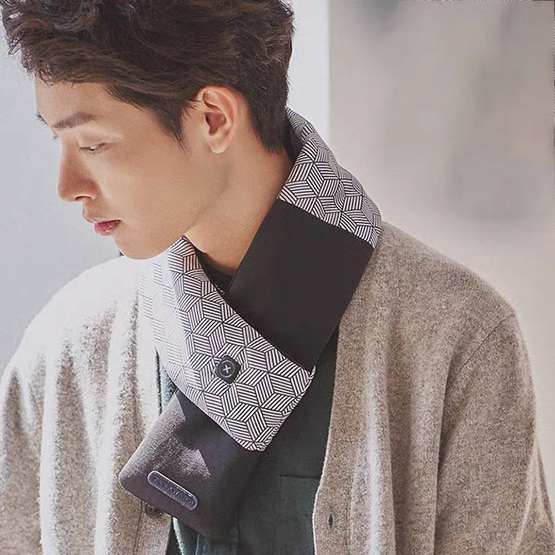 Multi-Function USB Charging Washable Self-Heating Scarf with 3 Heat Adjustment, Built-in Power Bank & Temperature Sensor