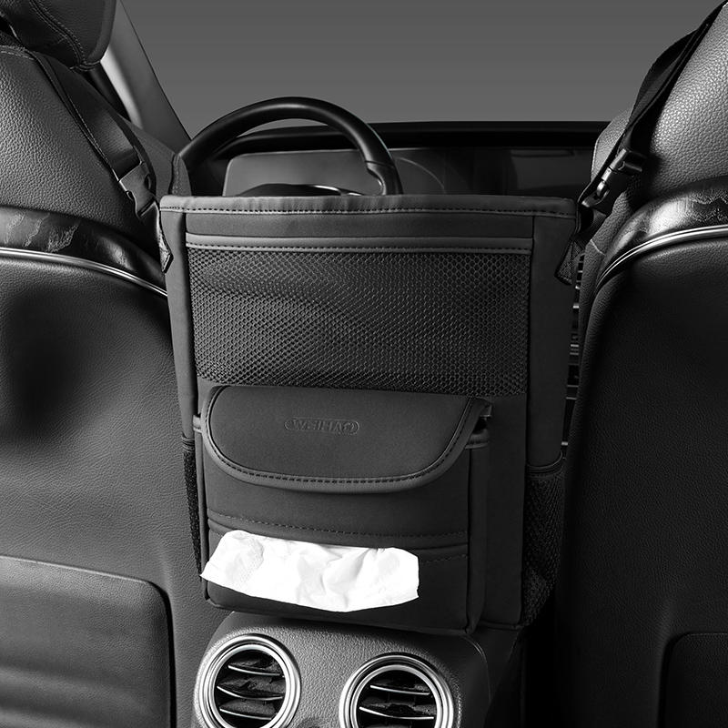 Car Seat Gap Faux Fur Storage Hanging Bag Mesh Organizer