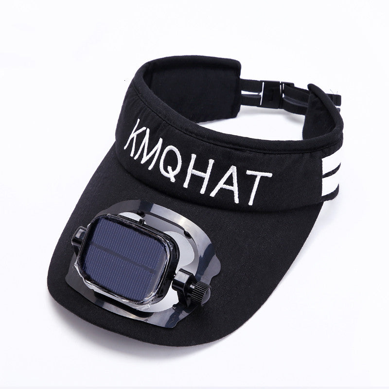 Sun Visor Hat with Solar Powered Fan, for Camping, Hiking