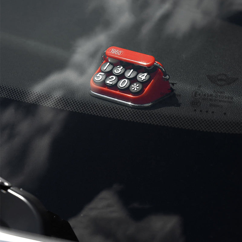 Retro Creative Temporary Parking Number Plate