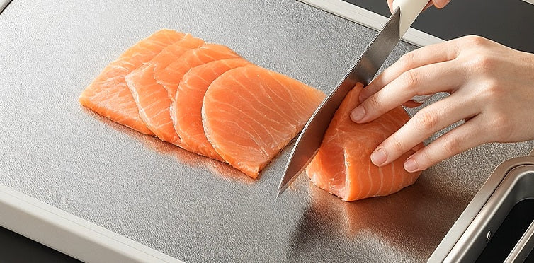 Pure Titanium Double-Sided Cutting Board - Antibacterial, Mold-Proof, Food-Grade Kitchen Essential