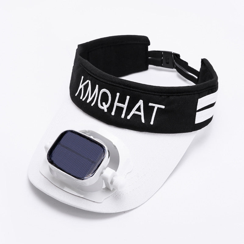 Sun Visor Hat with Solar Powered Fan, for Camping, Hiking