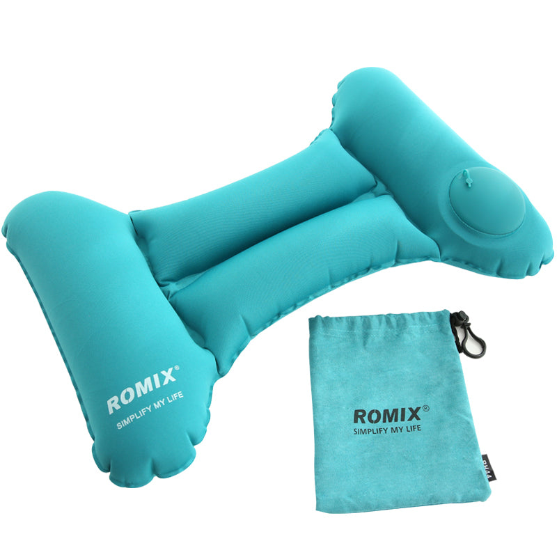 Ultralight Ergonomic Inflatable Camping Travel Pillow, for Neck & Lumbar Support