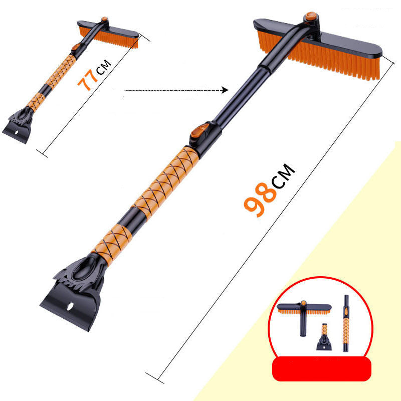 Retractable Snow Scraper And De-Icing Tool For Car