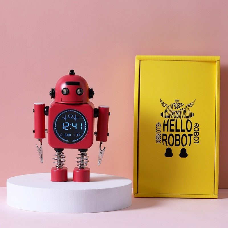 Robot Alarm Clock, Easy-to-Read Digital Display, Pleasant Sounds & Temperature