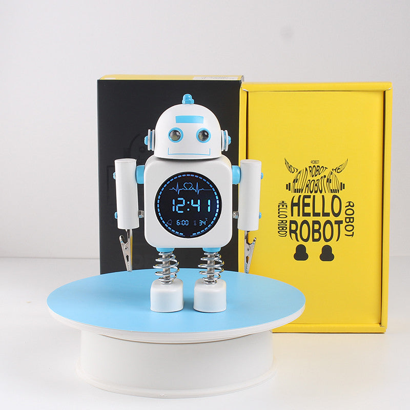 Robot Alarm Clock, Easy-to-Read Digital Display, Pleasant Sounds & Temperature