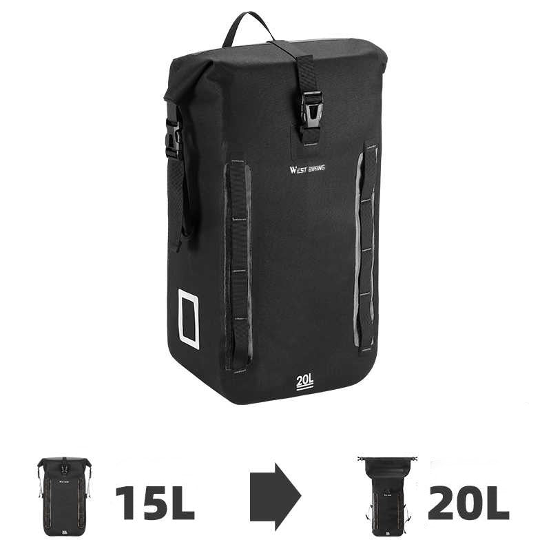 Waterproof Expandable Pannier Bag For Bicycle Rear Seat