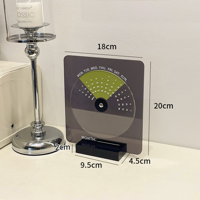 Acrylic Record Rotating Perpetual Calendar