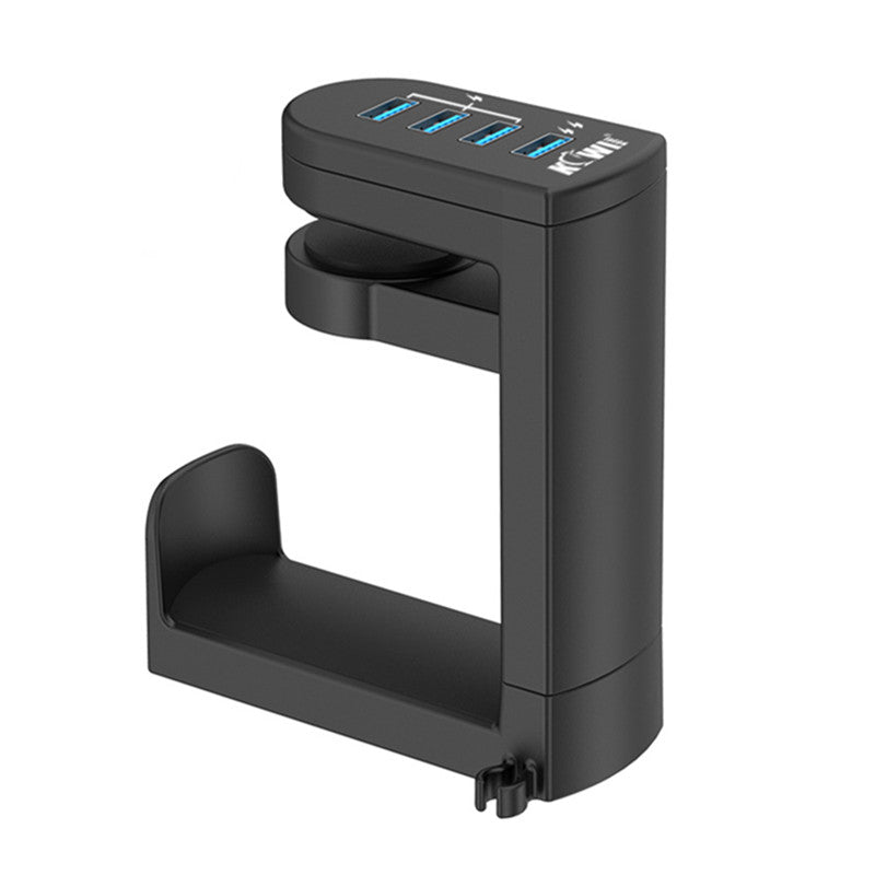 Rotatable Under-Desk Headphone Hanger