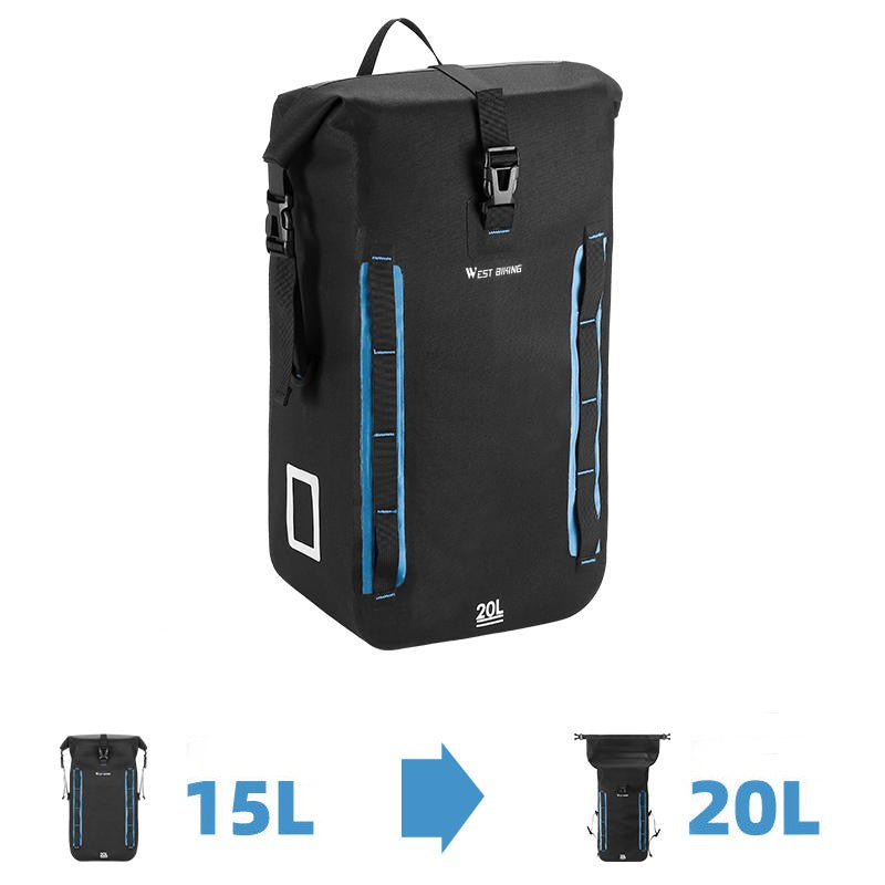 Waterproof Expandable Pannier Bag For Bicycle Rear Seat