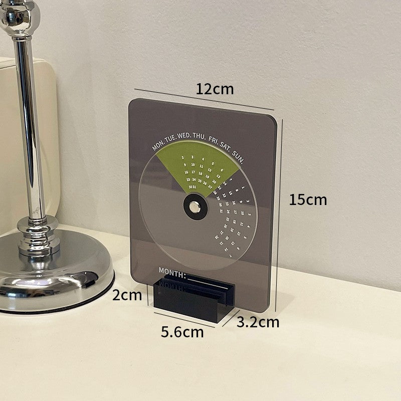 Acrylic Record Rotating Perpetual Calendar
