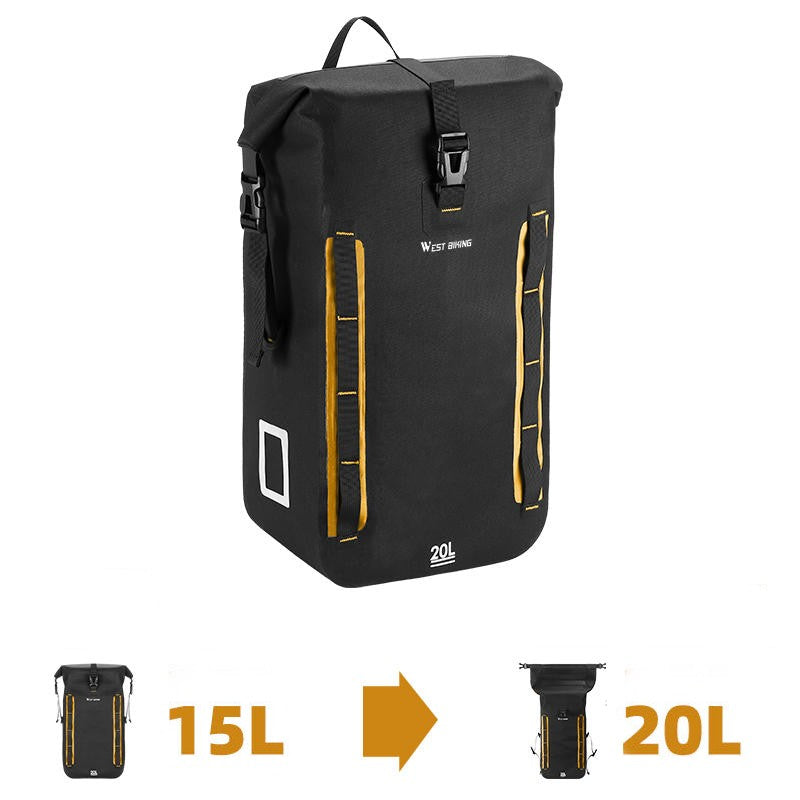 Waterproof Expandable Pannier Bag For Bicycle Rear Seat
