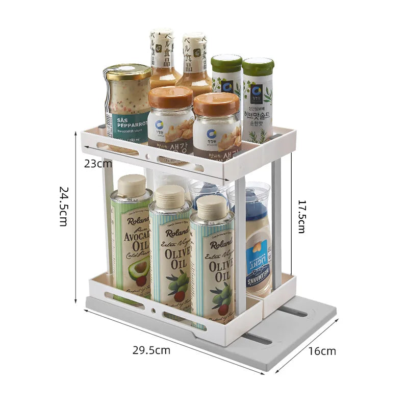 2 Layers Adjustable Rack Organizer