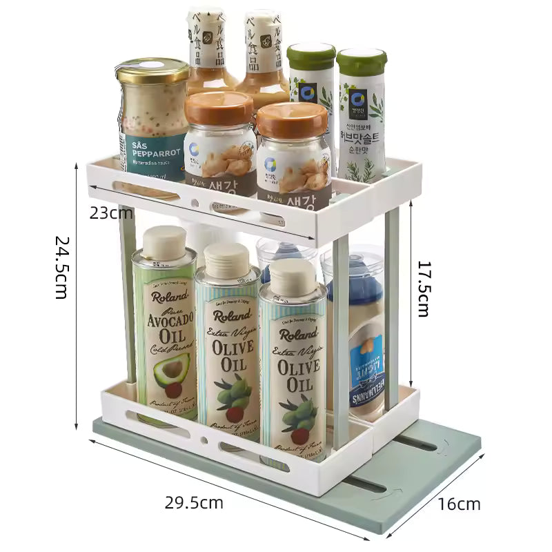 2 Layers Adjustable Rack Organizer