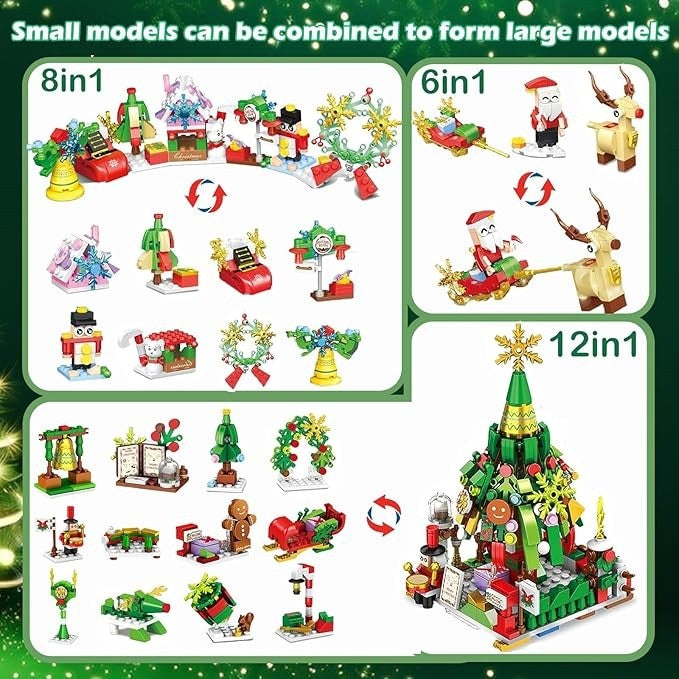 Christmas Tree Advent Calendar | 24 Days Countdown Building Blocks Set