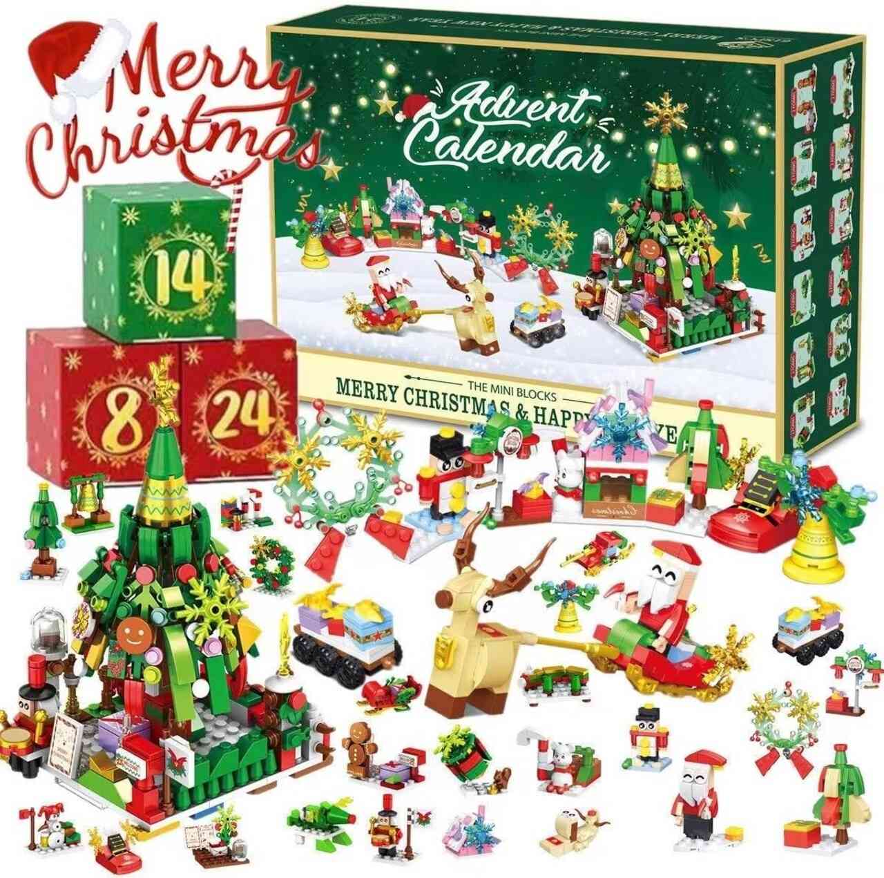 Christmas Tree Advent Calendar | 24 Days Countdown Building Blocks Set